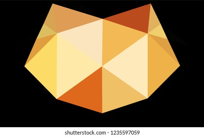 Dark Orange vector shining hexagonal pattern. Colorful illustration in abstract style with gradient. A completely new template for your business design.