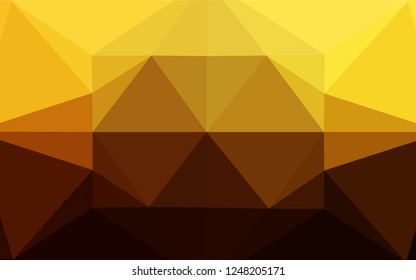 Dark Orange vector shining hexagonal background. A sample with polygonal shapes. The template can be used as a background for cell phones.