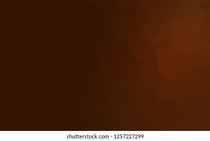 Dark Orange vector shining hexagonal template. Colorful illustration in abstract style with gradient. The template can be used as a background for cell phones.