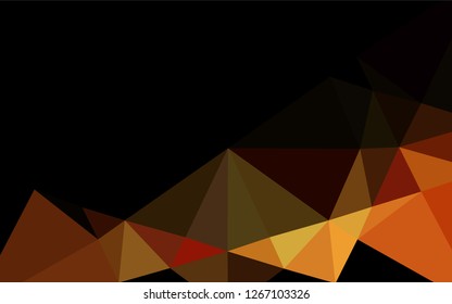 Dark Orange vector shining hexagonal background. Colorful illustration in abstract style with gradient. A completely new template for your business design.