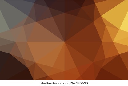 Dark Orange vector shining hexagonal pattern. Shining colored illustration in a Brand new style. The completely new template can be used for your brand book.