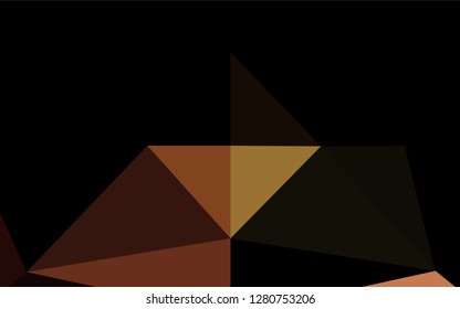 Dark Orange vector shining hexagonal background. Shining illustration, which consist of triangles. Triangular pattern for your business design.