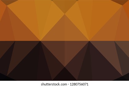 Dark Orange vector shining hexagonal template. Glitter abstract illustration with an elegant design. A new texture for your design.
