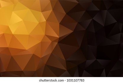 Dark Orange vector shining triangular background. A sample with polygonal shapes. The template can be used as a background for cell phones.
