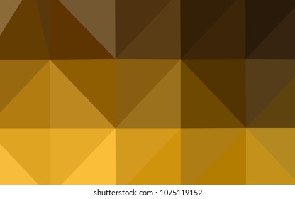 Dark Orange vector shining triangular backdrop. A sample with polygonal shapes. That new template can be used for your brand book.