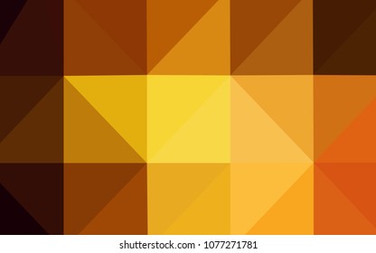 Dark Orange vector shining triangular layout. Creative geometric illustration in Origami style with gradient. That new template can be used for your brand book.