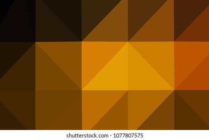 Dark Orange vector shining triangular cover. Glitter abstract illustration with an elegant design. The polygonal design can be used for your web site.