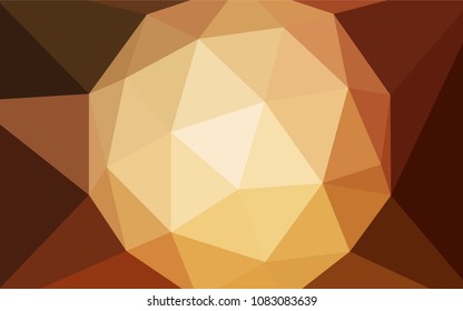 Dark Orange vector shining triangular backdrop. A completely new color illustration in a polygonal style. Template for cell phone's backgrounds.