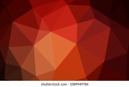 Dark Orange vector shining triangular layout. Colorful abstract illustration with triangles. New template for your brand book.