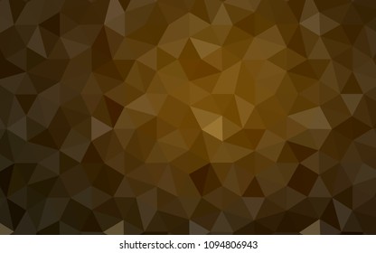 Dark Orange vector shining triangular backdrop. Creative geometric illustration in Origami style with gradient. Triangular pattern for your design.