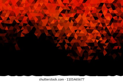 Dark Orange vector shining triangular pattern. A sample with polygonal shapes. A completely new design for your business.