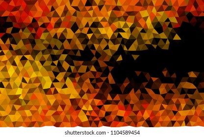 Dark Orange vector shining triangular pattern. Colorful abstract illustration with gradient. A completely new design for your business.