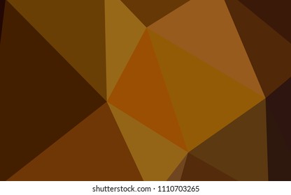 Dark Orange vector shining triangular layout. Modern abstract illustration with triangles. Brand new design for your business.