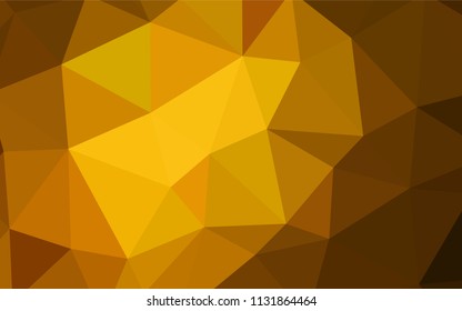 Dark Orange vector shining triangular backdrop. Polygonal abstract illustration with gradient. New template for your brand book.