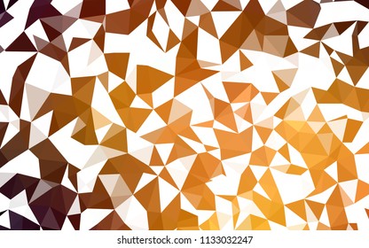 Dark Orange vector shining triangular layout. Shining polygonal illustration, which consist of triangles. Brand new design for your business.
