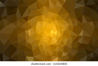 Dark Orange vector shining triangular backdrop. Shining colorful illustration with triangles. Polygonal design for your web site.