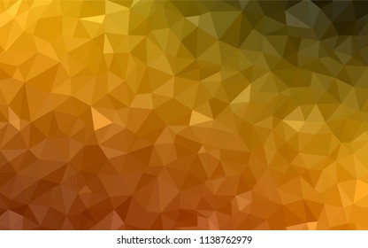 Dark Orange vector shining triangular cover. Colorful abstract illustration with triangles. New template for your brand book.