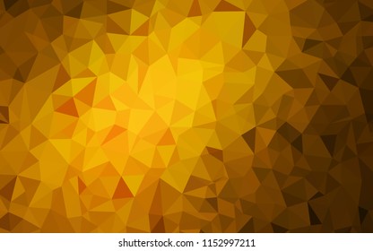 Dark Orange vector shining triangular layout. A sample with polygonal shapes. A new texture for your web site.