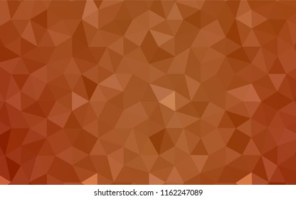 Dark Orange vector shining triangular cover. Colorful abstract illustration with triangles. Completely new template for your banner.