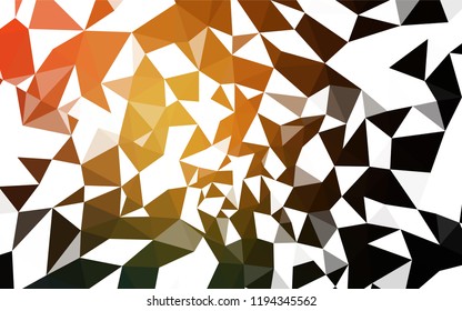 Dark Orange vector shining triangular backdrop. Modern abstract illustration with triangles. Pattern for a brand book's backdrop.