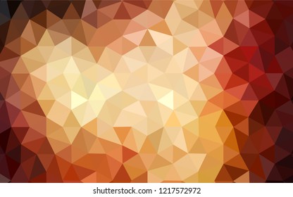 Dark Orange vector shining triangular layout. Shining colorful illustration with triangles. Pattern for a brand book's backdrop.