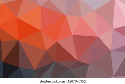 Dark Orange vector shining triangular layout. Shining colorful illustration with triangles. Template for cell phone's backgrounds.