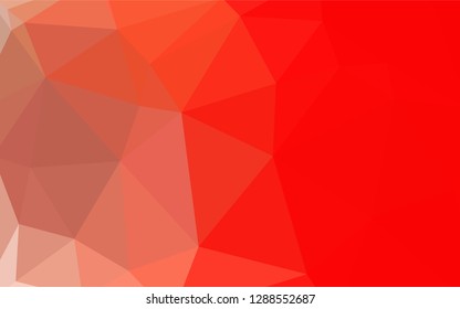 Dark Orange vector shining triangular layout. Geometric illustration in Origami style with gradient.  New template for your brand book.