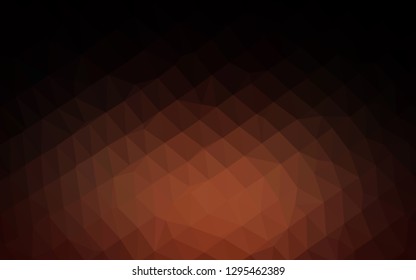 Dark Orange vector shining triangular template. Colorful abstract illustration with gradient. Template for your brand book.