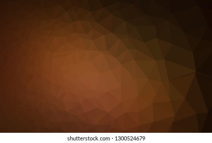 Dark Orange vector shining triangular template. A completely new color illustration in a vague style. Template for a cell phone background.