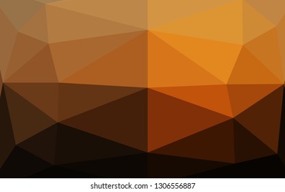 Dark Orange vector shining triangular template. Brand new colorful illustration in with gradient. Elegant pattern for a brand book.