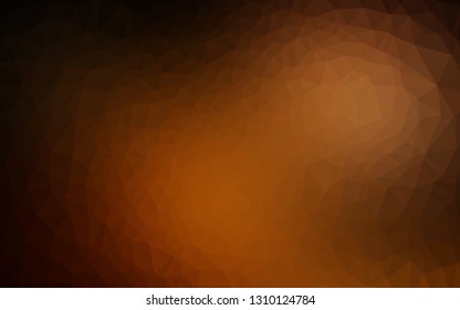 Dark Orange vector shining triangular template. Colorful abstract illustration with gradient. Completely new design for your business.