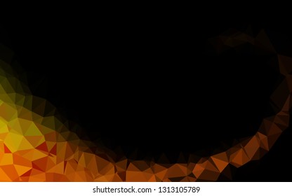 Dark Orange vector shining triangular template. Colorful abstract illustration with gradient. Brand new design for your business.