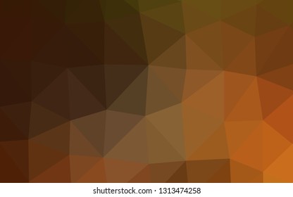 Dark Orange vector shining triangular background. Brand new colorful illustration in with gradient. New texture for your design.