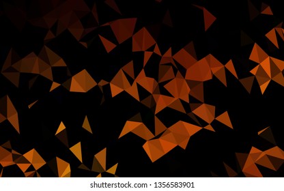 Dark Orange vector shining triangular background. Brand new colorful illustration in with gradient. Template for a cell phone background.