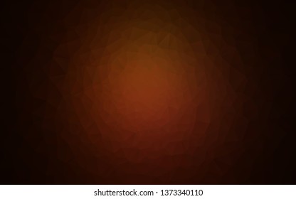 Dark Orange vector shining triangular background. A vague abstract illustration with gradient. Completely new design for your business.