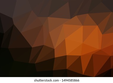 Dark Orange vector shining triangular background. Glitter abstract illustration with an elegant design. Completely new design for your business.