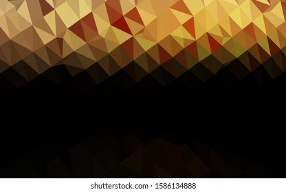 Dark Orange vector shining triangular template. Glitter abstract illustration with an elegant design. The best triangular design for your business.