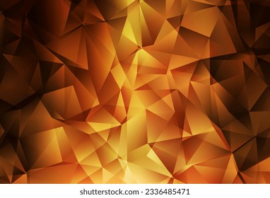 Dark Orange vector shining triangular background. A completely new color illustration in a polygonal style. Template for cell phone's backgrounds.