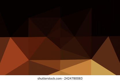 Dark Orange vector shining triangular pattern. Brand new colorful illustration in with gradient. Polygonal design for your web site.