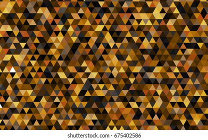 Dark Orange vector shining triangular pattern. An elegant bright illustration with gradient. The completely new template can be used for your brand book.