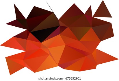 Dark Orange vector shining triangular pattern. Creative geometric illustration in Origami style with gradient. The template can be used as a background for cell phones.