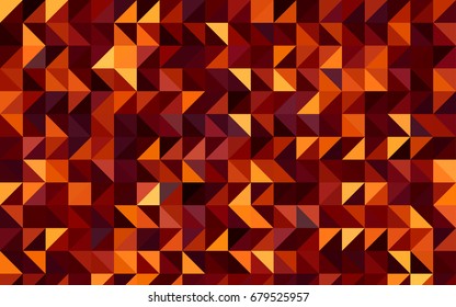 Dark Orange vector shining triangular template. Brand-new colored illustration in blurry style with gradient. The textured pattern can be used for background.