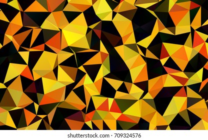 Dark Orange vector shining triangular template. Shining colored illustration in a brand-new style. Brand-new style for your business design.