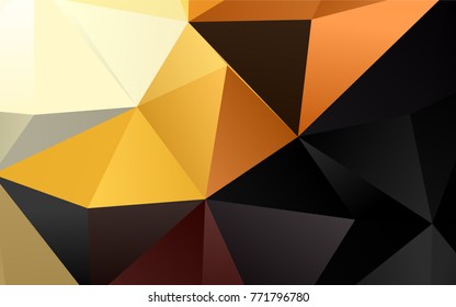 Dark Orange vector shining triangular template. Colorful illustration in abstract style with gradient. A new texture for your design.