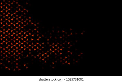Dark Orange vector of small triangles on white background. Illustration of abstract texture of triangles. Pattern design for banner, poster, cover.