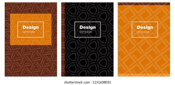 Dark Orange vector style guide for notepads. Abstract booklet on colored background with gradient. Pattern notebooks, journals.