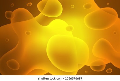 Dark Orange vector template with abstract circles. Glitter abstract illustration with wry lines. Memphis design for your web site.