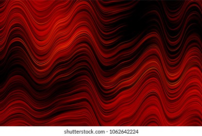 Dark Orange vector template with abstract lines. Shining crooked illustration in marble style. The template for cell phone backgrounds.