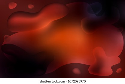 Dark Orange vector template with abstract circles. An elegant bright illustration with gradient. Memphis design for your web site.