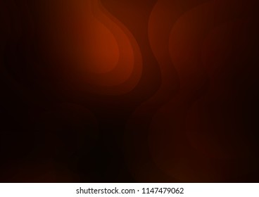 Dark Orange vector template with abstract lines. Colorful illustration in abstract marble style with gradient. The template for cell phone backgrounds.